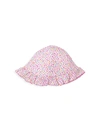 KISSY KISSY BABY GIRL'S UNICORN GARDENS REVERSIBLE PRINT FLOPPY HAT,400013423904