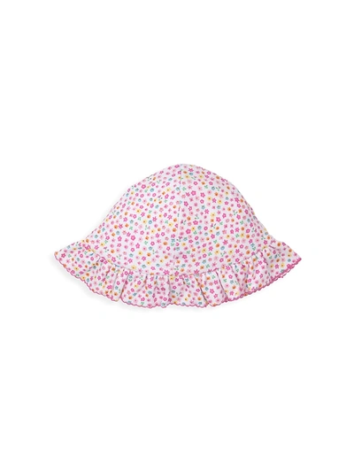 Kissy Kissy Baby Girl's Unicorn Gardens Reversible Print Floppy Hat In Pink