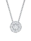 Birks Women's Snowflake 18k White Gold & Diamond Cluster Small Round Large Pendant Necklace
