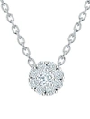 Birks Women's Snowflake 18k White Gold & Diamond Cluster Small Round Pendant Necklace