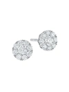 Birks Women's Snowflake 18k White Gold & Diamond Round Stud Earrings