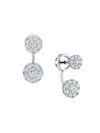 Birks Women's Snowflake 18k White Gold & Diamond Cluster Round Jacket Earrings