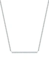 Birks Ros E Du Matin 18k White Gold & Diamond Bar Necklace
