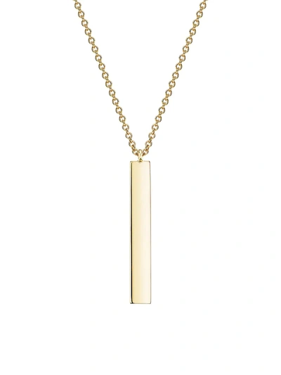 Birks Essentials 18k Yellow Gold Vertical Bar Pendant Necklace