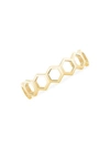 Birks Bee Chic 18k Yellow Gold Hexagon-link Stack Ring