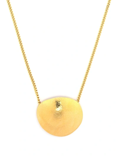Wouters & Hendrix Hammered-detail Pendant Necklace In Gold