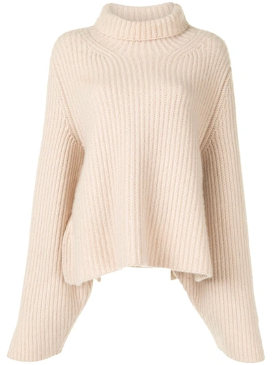 Khaite Molly High-neck Cashmere Sweater In White