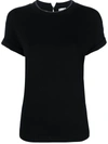 Brunello Cucinelli Plain Knitted T-shirt In Black