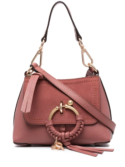See By Chloé Joan Mini Leather And Suede Bag In Neutrals