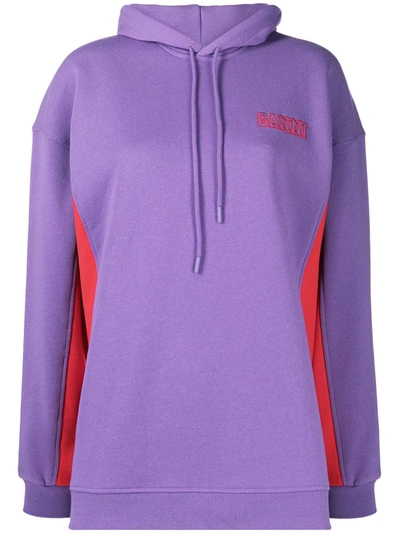 Ganni Software Block Isoli Sweatshirt In Deep Lavender