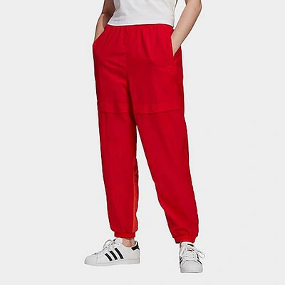 Adidas Originals Adidas Women's Originals Adicolor Sliced Trefoil Japona Track Jogger Pants In Scarlet/semi Solar Red