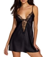 Ann Summers Cherryann Lace Trim Satin Chemise In Black In Black