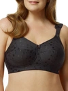 Elila Sidney Jacquard Wire-free Bra In Black