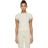 Skims Round-neck Cotton-jersey T-shirt In Bone