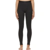 Skims Thermal Ribbed Cotton-blend Leggings In Soot