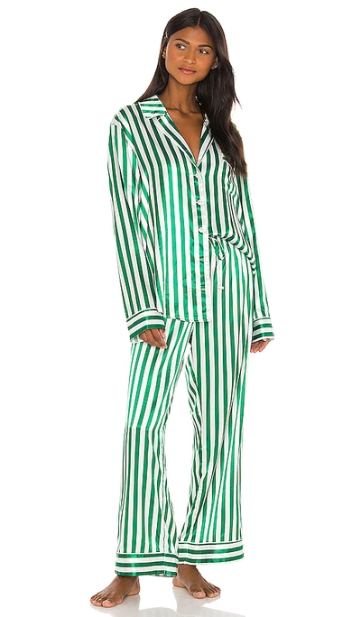 Show Me Your Mumu Sayer Pj Set In Spearmint Stripe