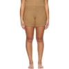 SKIMS BROWN KNIT COZY SHORTS