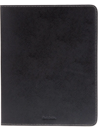 Paul Smith Textured Leather Ipad Case In Black