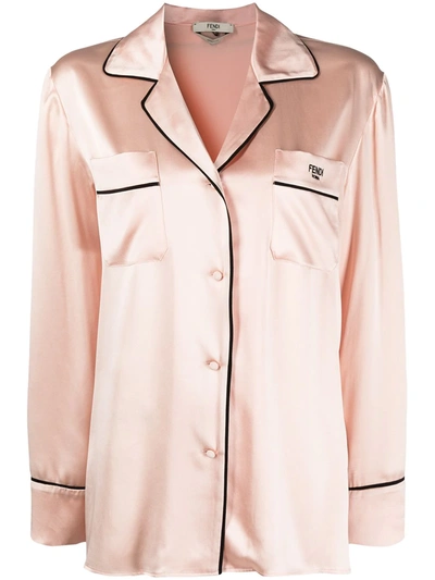 Fendi Two-piece Pajama Set In Pink