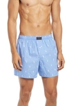 Polo Ralph Lauren Men's Underwear, Allover Pony Woven Boxers In Beach Blue