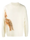 JIL SANDER WHITE VIRGIN WOOL SWEATSHIRT,11667207