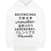 Balenciaga White Sweatshirt For Kids With Logos