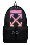 OFF-WHITE MARKER BACKPACK IN BLACK SYNTHETIC FIBERS,OMNB003R21FAB0021032