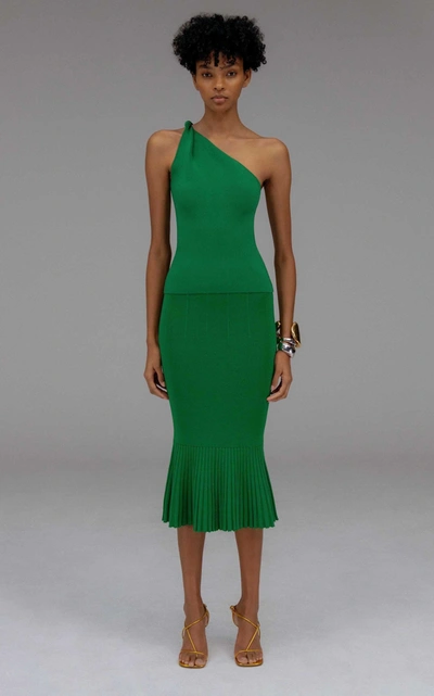 Galvan Persephone Square Neck Top In Green