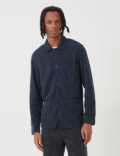 Portuguese Flannel Labura Workwear Jacket (cord) In Navy Blue | ModeSens