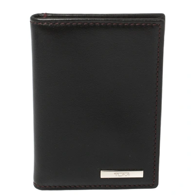 Pre-owned Tumi Black Leather Bifold Card Case
