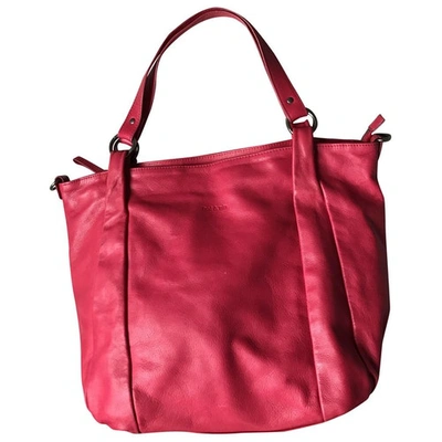 Pre-owned Nat & Nin Leather Tote In Pink