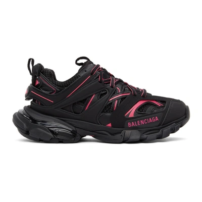 Balenciaga Track Logo-detailed Mesh And Rubber Trainers In Black