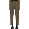 ISSEY MIYAKE BROWN LIGHT WOOL-LIKE TROUSERS