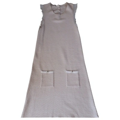 Pre-owned Stefanel Mid-length Dress In Ecru