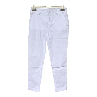 Pre-owned Stefanel Straight Pants In White