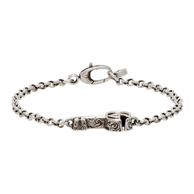 Gucci Sterling Silver Double G Key Chain Bracelet