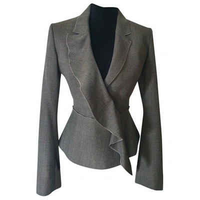 Pre-owned Xandres Wool Blazer In Grey