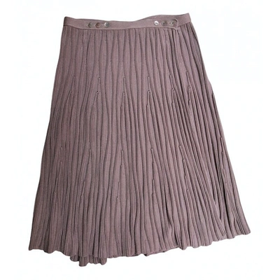 Pre-owned Stefanel Mid-length Skirt In Pink