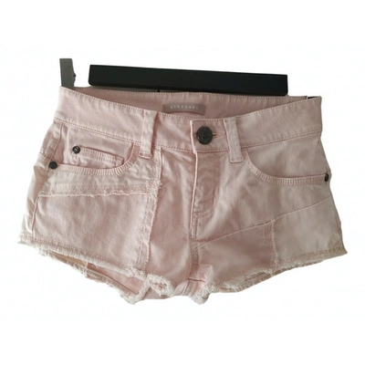 Pre-owned Stefanel Pink Cotton - Elasthane Shorts