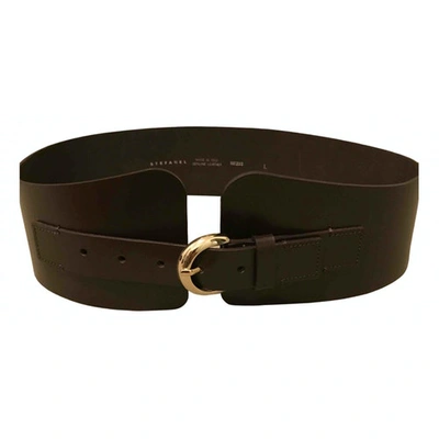 Pre-owned Stefanel Leather Belt In Brown