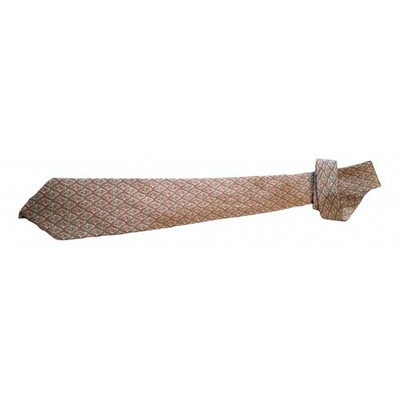 Pre-owned Burberry Silk Tie In Burgundy
