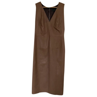 Pre-owned Stouls Camel Leather Dress