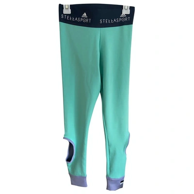 Pre-owned Adidas Originals Green Synthetic Trousers