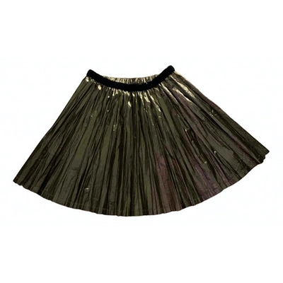 Pre-owned Bonpoint Mid-length Skirt In Gold