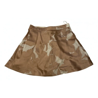 Pre-owned Chloé Silk Mini Skirt In Metallic