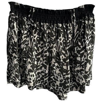 Pre-owned Isabel Marant Silk Mini Skirt In Black