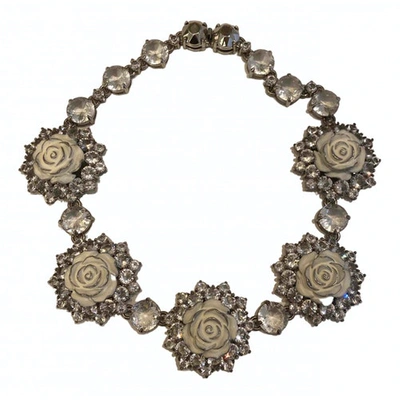 Pre-owned Prada Necklace In White