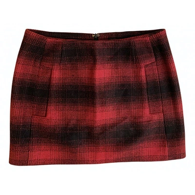 Pre-owned Maje Fall Winter 2019 Wool Mini Skirt In Red