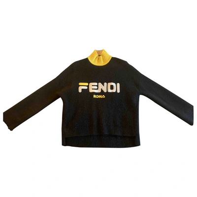 Pre-owned Fendi X Fila Wool Sweatshirt In Black