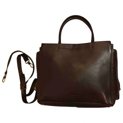 Pre-owned Nat & Nin Leather Tote In Brown